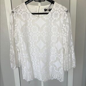 White Lace Top by Karl Lagerfeld